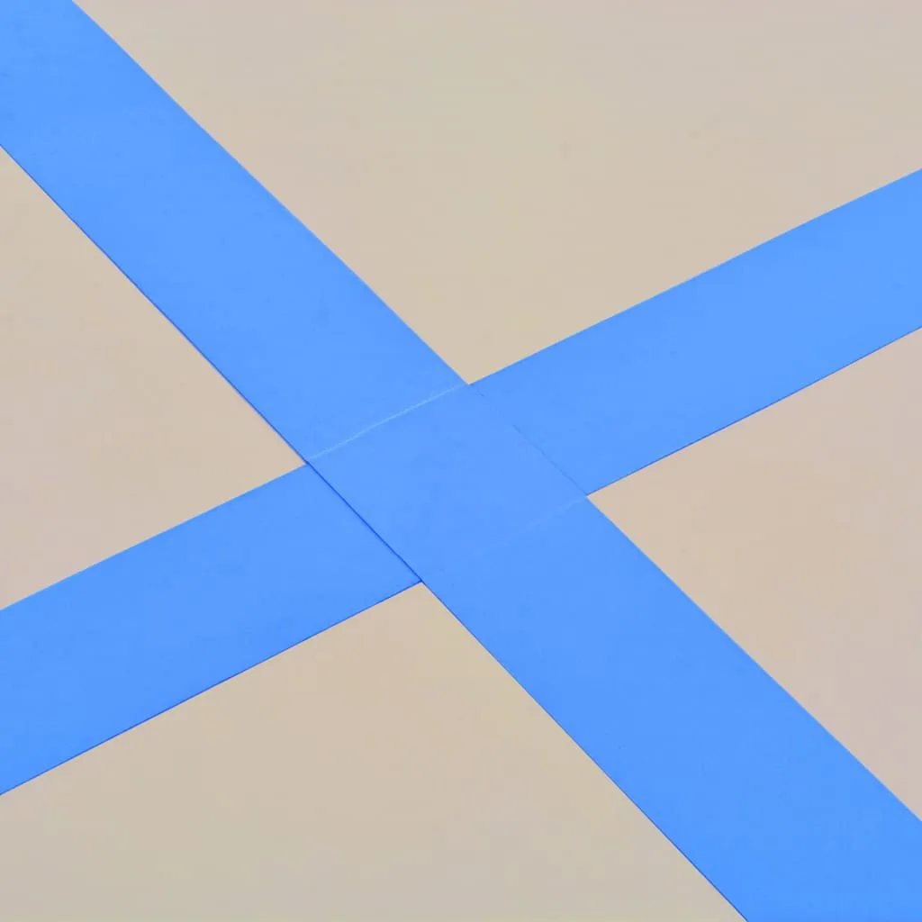 vidaXL Inflatable Gymnastics Mat with Pump 600x100x10 cm PVC Blue