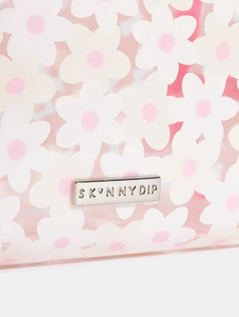 White Daisy Makeup Bag