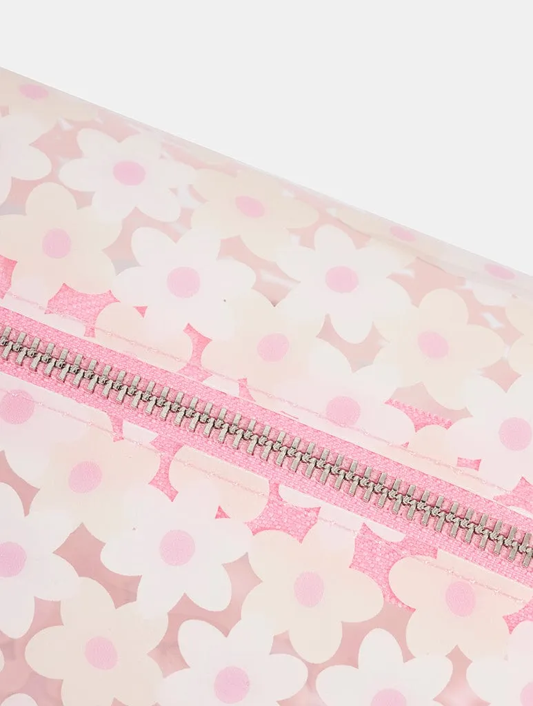White Daisy Makeup Bag